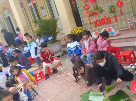 Video của các em lớp 1B nhảy trong HĐ trải nghiệm Ngày Tết Quê Em